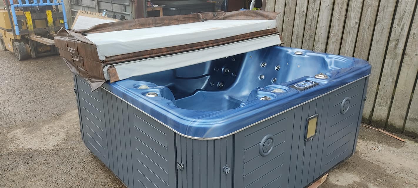 2 used hot tubs that have had final touches completed today ready for